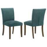 Cantley Upholstered Dining Side Chair Teal Blue (Set of 2) - 106377