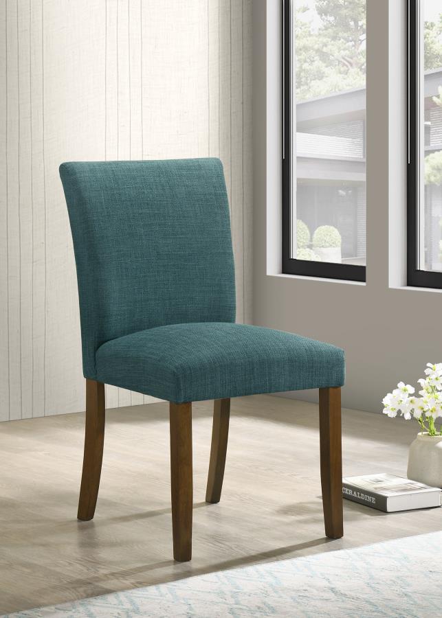 Cantley Upholstered Dining Side Chair Teal Blue (Set of 2) - 106377