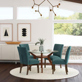 Cantley Upholstered Dining Side Chair Teal Blue (Set of 2) - 106377