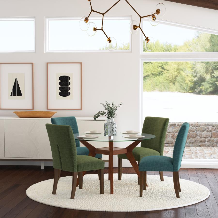Cantley Upholstered Dining Side Chair Green (Set of 2) - 106378