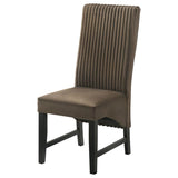 Barrand Upholstered Dining Side Chair Chocolate (Set of 2) - 106388