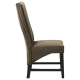 Barrand Upholstered Dining Side Chair Chocolate (Set of 2) - 106388