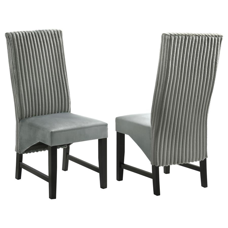 Barrand Upholstered Dining Side Chair Grey (Set of 2) - 106389