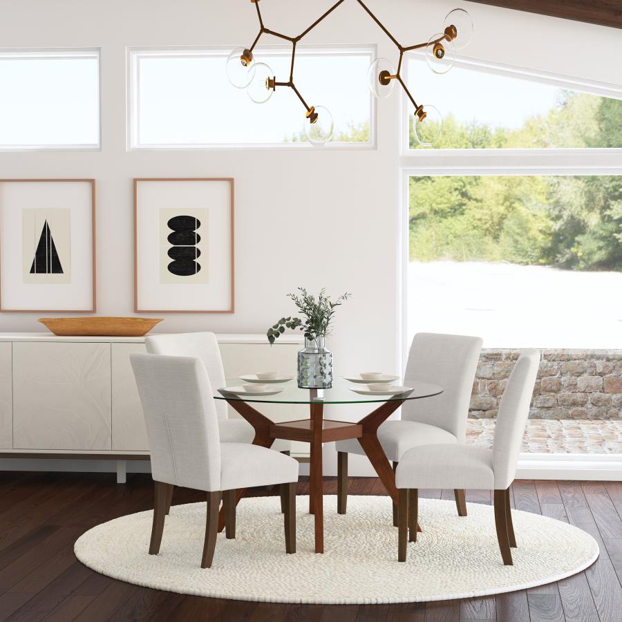 Cantley Upholstered Dining Side Chair Beige (Set of 2) - 106412