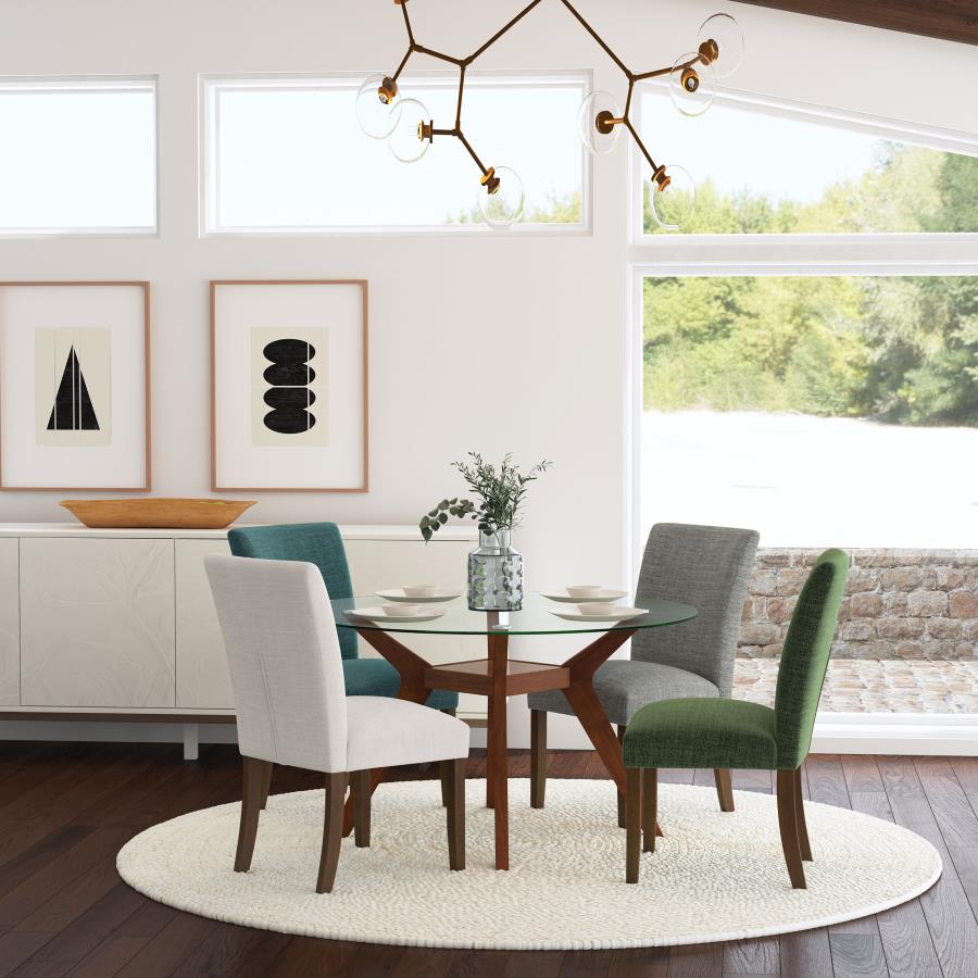 Cantley Upholstered Dining Side Chair Beige (Set of 2) - 106412