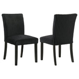 Dermott Upholstered Parson Dining Side Chair Black (Set of 2) - 106512BLK