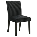 Dermott Upholstered Parson Dining Side Chair Black (Set of 2) - 106512BLK