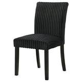 Dermott Upholstered Parson Dining Side Chair Black (Set of 2) - 106512BLK