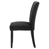Dermott Upholstered Parson Dining Side Chair Black (Set of 2) - 106512BLK