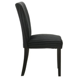 Dermott Upholstered Parson Dining Side Chair Black (Set of 2) - 106512BLK