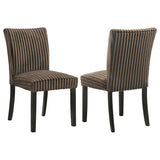 Dermott Upholstered Parson Dining Side Chair Chocolate (Set of 2) - 106512CH