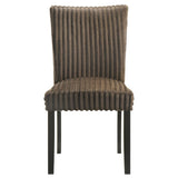Dermott Upholstered Parson Dining Side Chair Chocolate (Set of 2) - 106512CH