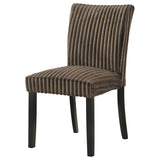 Dermott Upholstered Parson Dining Side Chair Chocolate (Set of 2) - 106512CH
