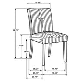 Dermott Upholstered Parson Dining Side Chair Chocolate (Set of 2) - 106512CH
