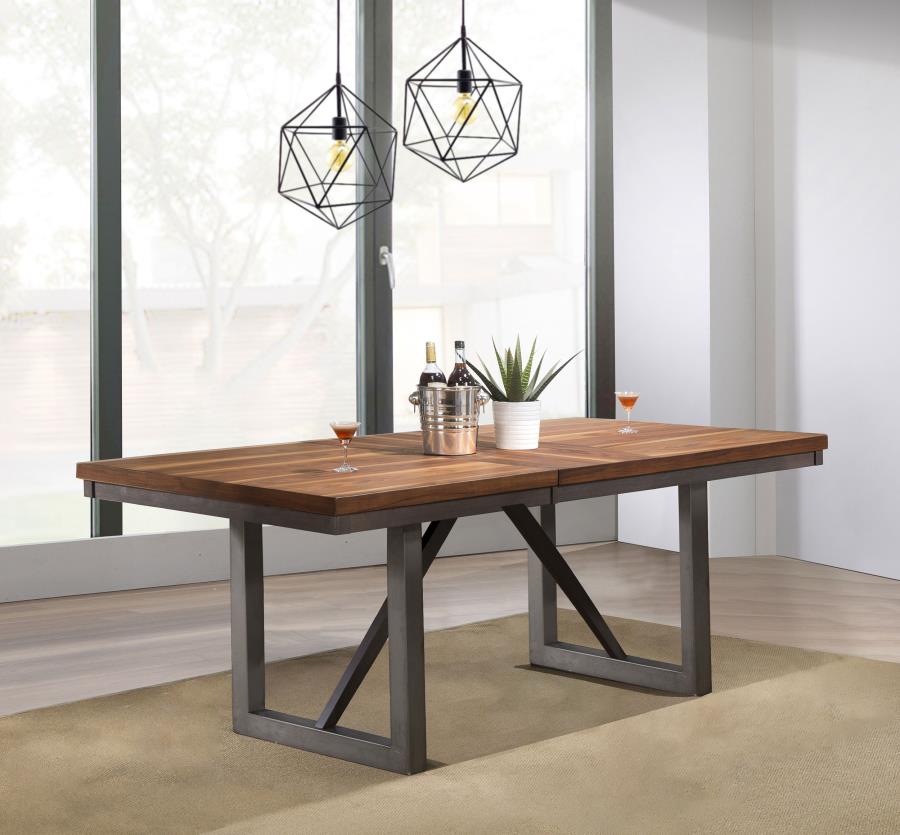 Spring Creek 77-inch Extension Dining Table Natural Walnut - 106581