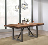 Spring Creek 77-inch Extension Dining Table Natural Walnut - 106581
