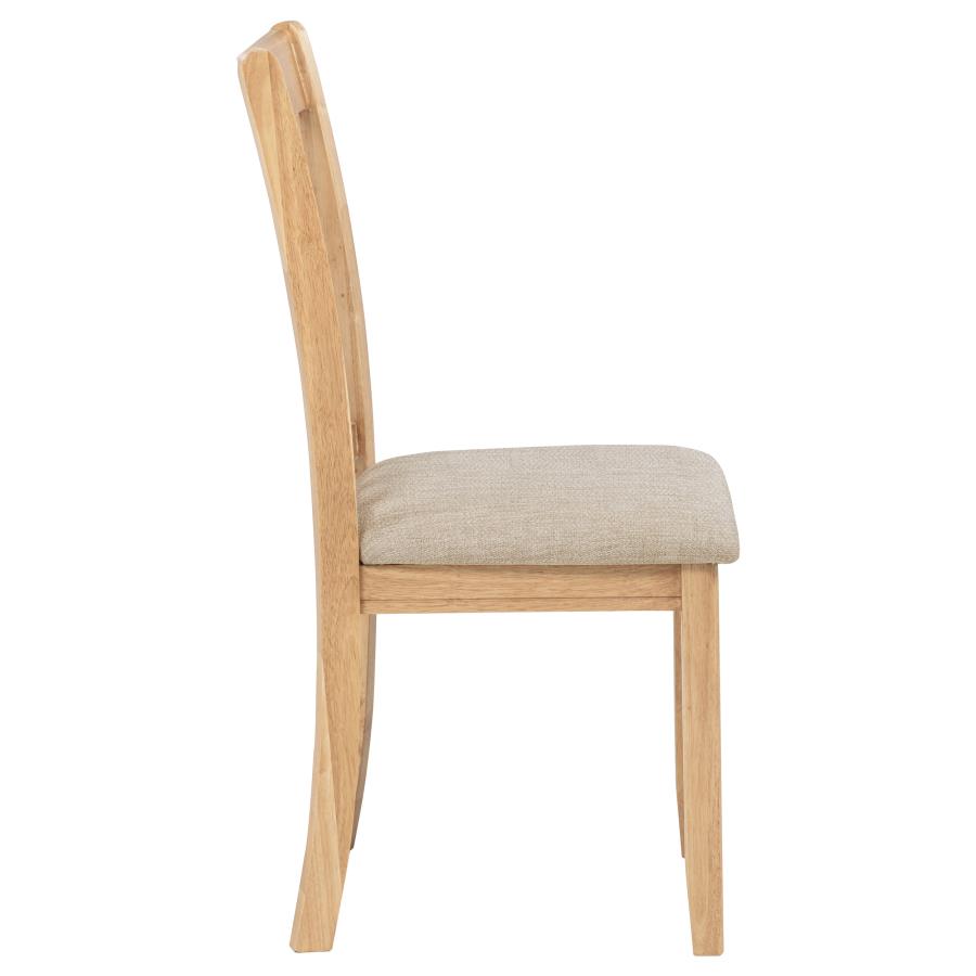 Lavon Wood Dining Side Chair Linen and Light Oak (Set of 2) - 106622