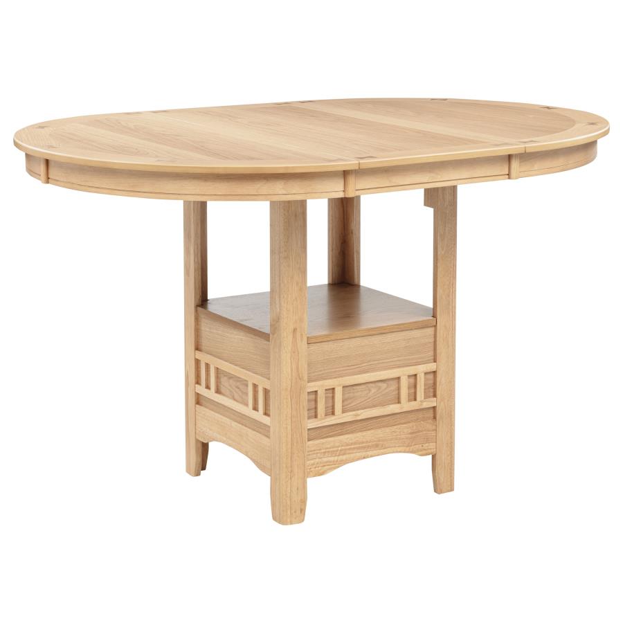 Lavon 5-piece Oval Counter Height Dining Set Light Oak - 106628-S5