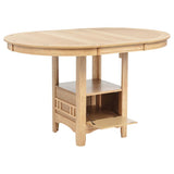 Lavon 5-piece Oval Counter Height Dining Set Light Oak - 106628-S5