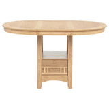 Lavon 5-piece Oval Counter Height Dining Set Light Oak - 106628-S5