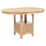 Lavon 5-piece Oval Counter Height Dining Set Light Oak - 106628-S5