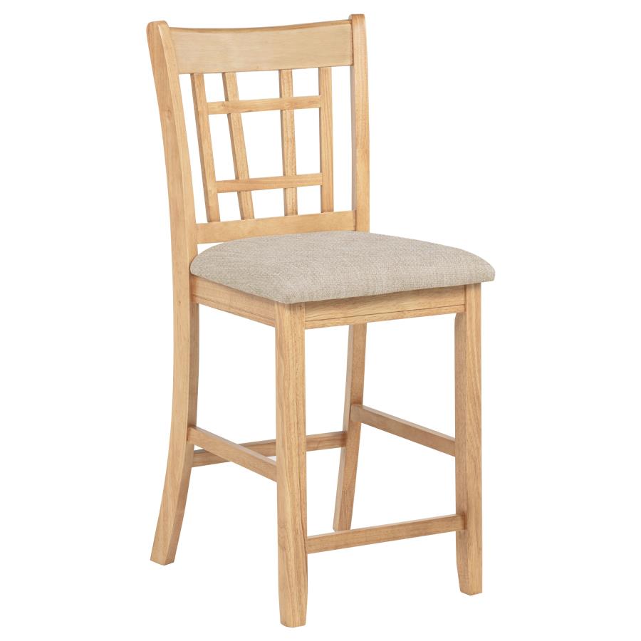 Lavon 5-piece Oval Counter Height Dining Set Light Oak - 106628-S5