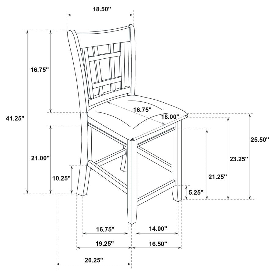 Lavon 5-piece Oval Counter Height Dining Set Light Oak - 106628-S5