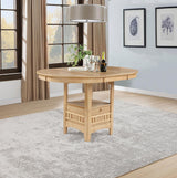 Lavon Oval 60-inch Counter Height Extension Dining Table Light Oak - 106628