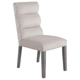 Carla Velvet Upholstered Dining Side Chair Stone (Set of 2) - 106683