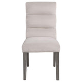 Carla Velvet Upholstered Dining Side Chair Stone (Set of 2) - 106683