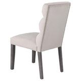 Carla Velvet Upholstered Dining Side Chair Stone (Set of 2) - 106683