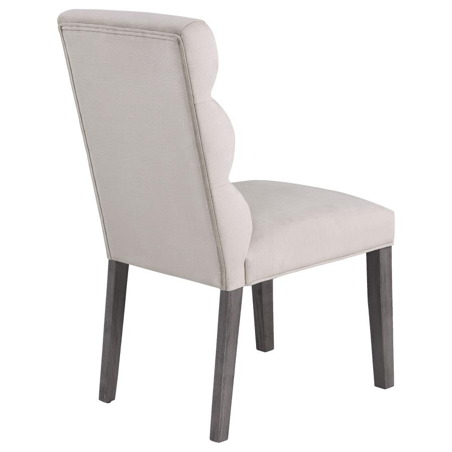 Carla Velvet Upholstered Dining Side Chair Stone (Set of 2) - 106683