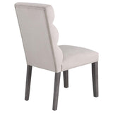 Carla Velvet Upholstered Dining Side Chair Stone (Set of 2) - 106683