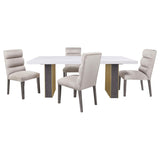 Carla Velvet Upholstered Dining Side Chair Stone (Set of 2) - 106683