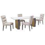 Carla Velvet Upholstered Dining Side Chair Stone (Set of 2) - 106683