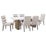 Carla Velvet Upholstered Dining Side Chair Stone (Set of 2) - 106683