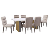 Carla Velvet Upholstered Dining Side Chair Stone (Set of 2) - 106683