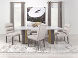 Carla Velvet Upholstered Dining Side Chair Stone (Set of 2) - 106683