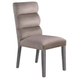 Carla Velvet Upholstered Dining Side Chair Ash (Set of 2) - 106684