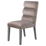 Carla Velvet Upholstered Dining Side Chair Ash (Set of 2) - 106684