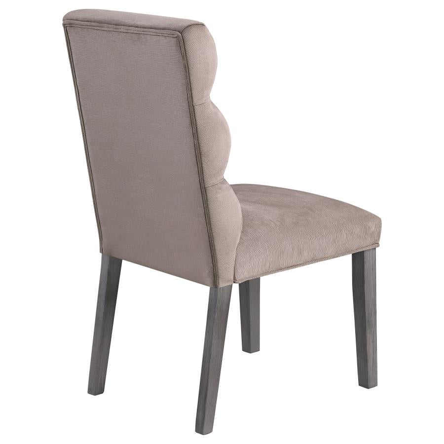 Carla Velvet Upholstered Dining Side Chair Ash (Set of 2) - 106684