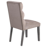 Carla Velvet Upholstered Dining Side Chair Ash (Set of 2) - 106684