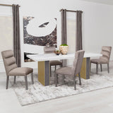 Carla Velvet Upholstered Dining Side Chair Ash (Set of 2) - 106684