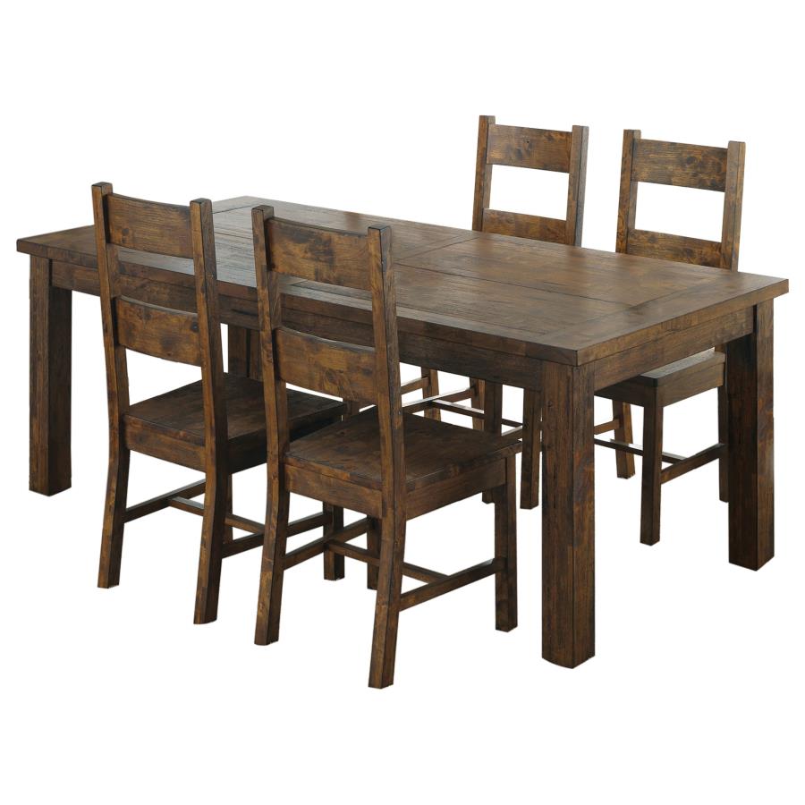 Coleman 5-piece Rectangular Dining Set Rustic Golden Brown - 107041-S5