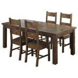 Coleman 5-piece Rectangular Dining Set Rustic Golden Brown - 107041-S5