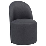 Aubrey Upholstered Barrel Dining Side Chair Charcoal (Set of 2) - 107062CHAR