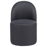 Aubrey Upholstered Barrel Dining Side Chair Charcoal (Set of 2) - 107062CHAR