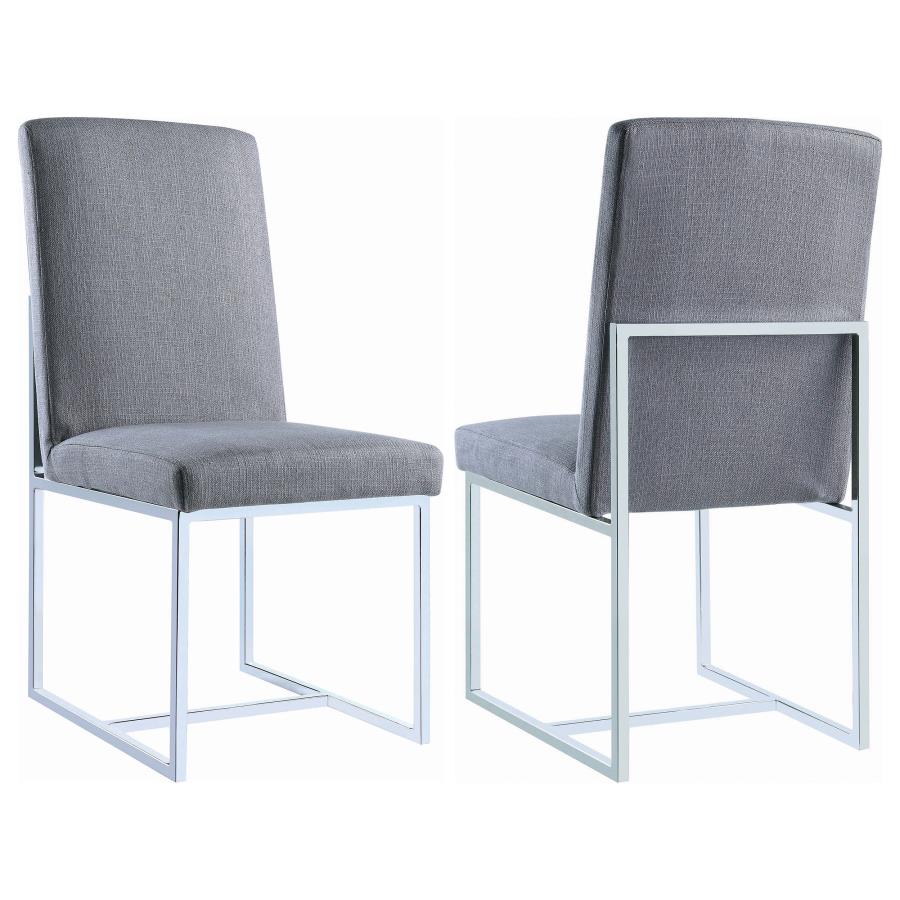 Mackinnon Upholstered Dining Side Chair Grey (Set of 2) - 107143