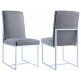 Mackinnon Upholstered Dining Side Chair Grey (Set of 2) - 107143