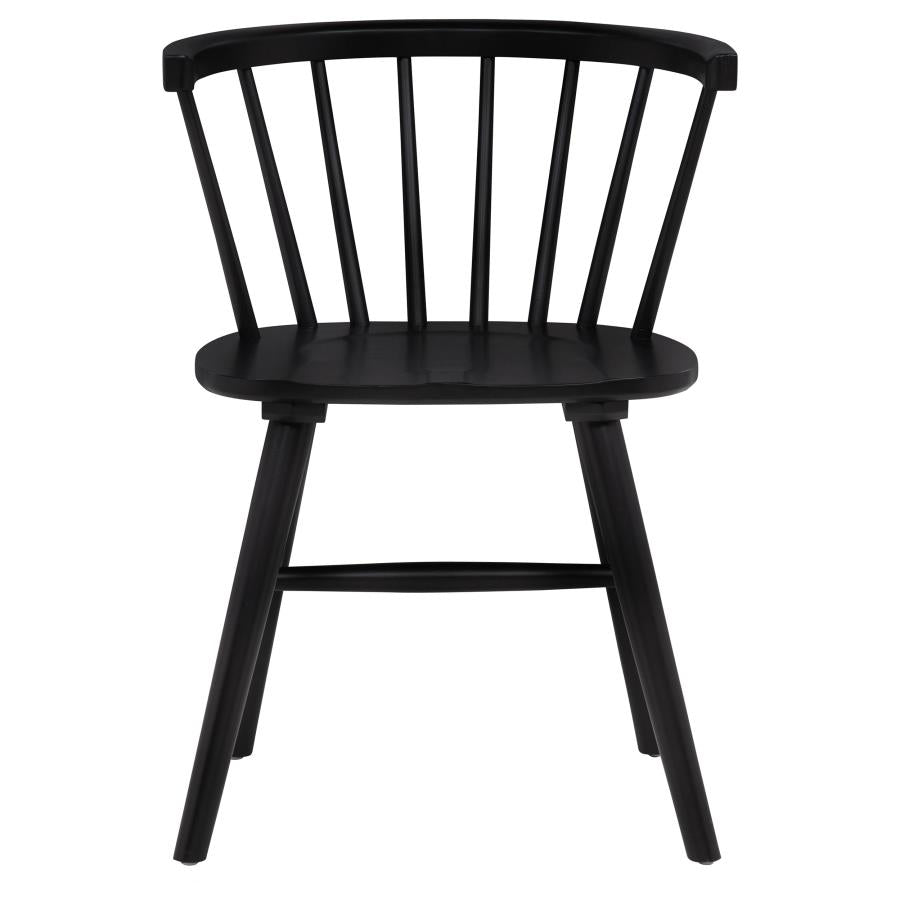Jeffries Windsor Wood Dining Side Chair Black (Set of 2) - 107202BLK